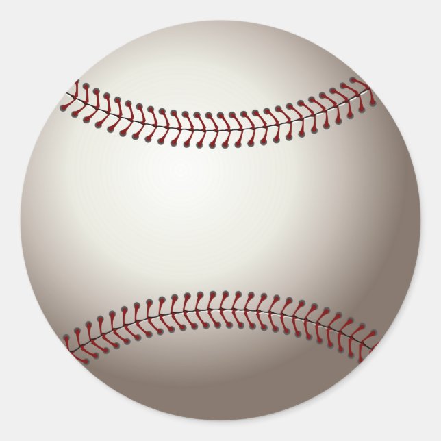A Design of a Base or Soft Ball Classic Round Sticker (Front)