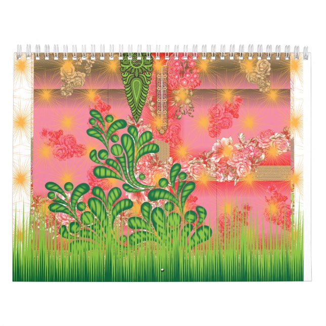 a design of a mirror and some plants calendar (Cover)
