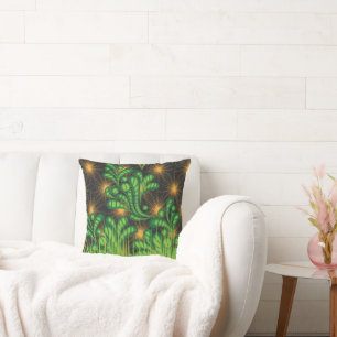 a design of a mirror and some plants cushion