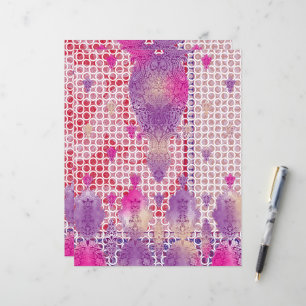 a design of a purple background with dots