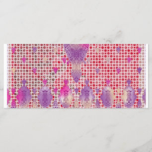 a design of a purple background with dots menu