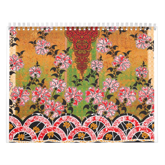 a design of a red and black wall hanging calendar (Cover)
