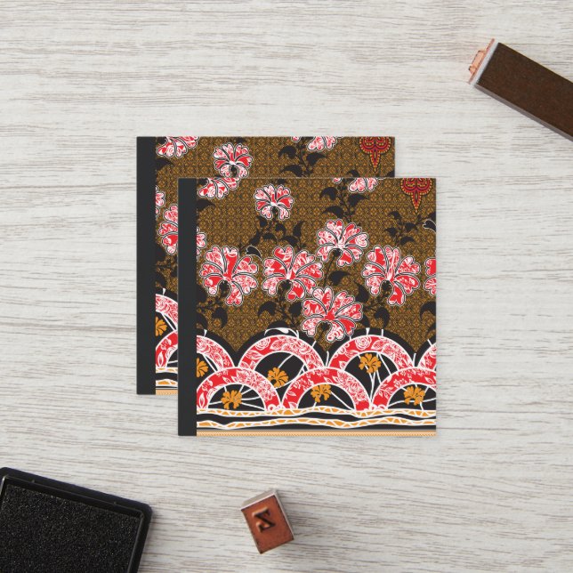 a design of a red and black wall hanging loyalty card (Front/Back In Situ)