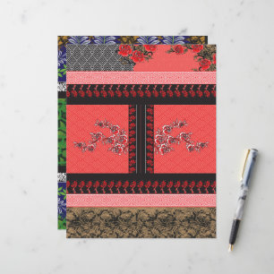 a design of a red and black wallpaper