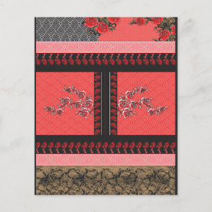 a design of a red and black wallpaper flyer