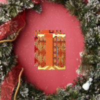 a design of a red and gold pattern