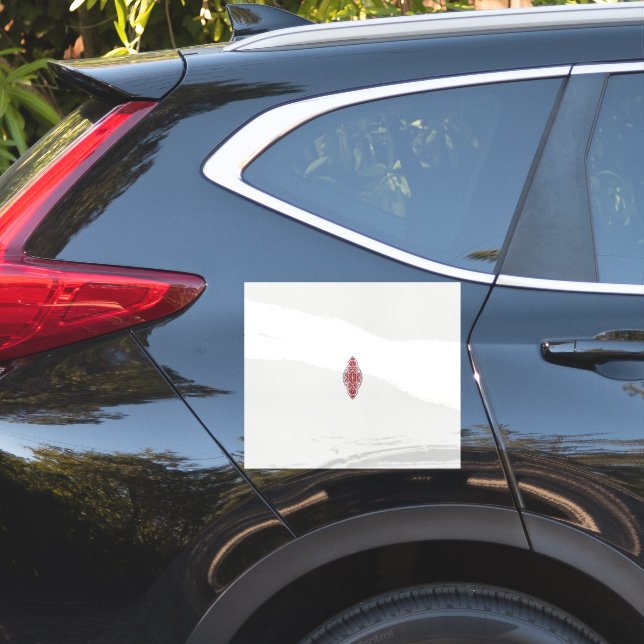 a design of a red and white pattern (Car Side)