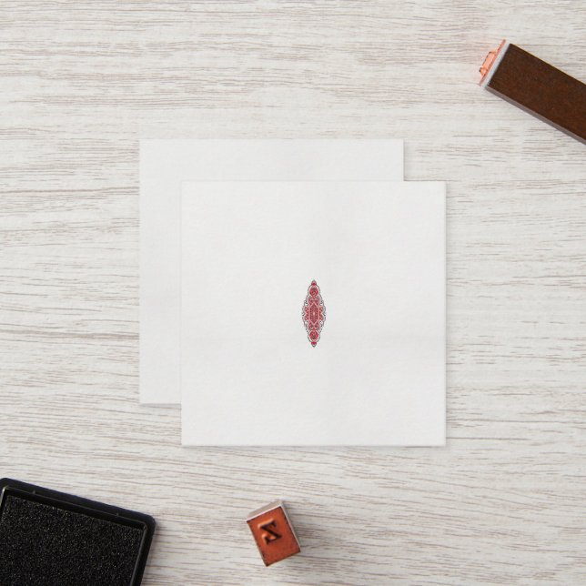 a design of a red and white pattern loyalty card (Front/Back In Situ)