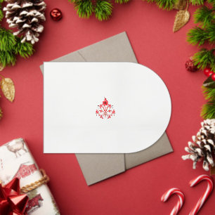 a design of a red flower on a white background acrylic invitations