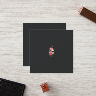 a design of a red flower on a white background loyalty card