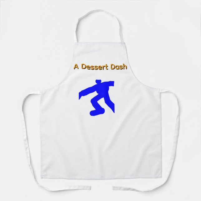 A Dessert Dash White Apron White Straps (Front)