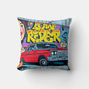 A detailed image of graffiti drawing. Conceptual s Cushion