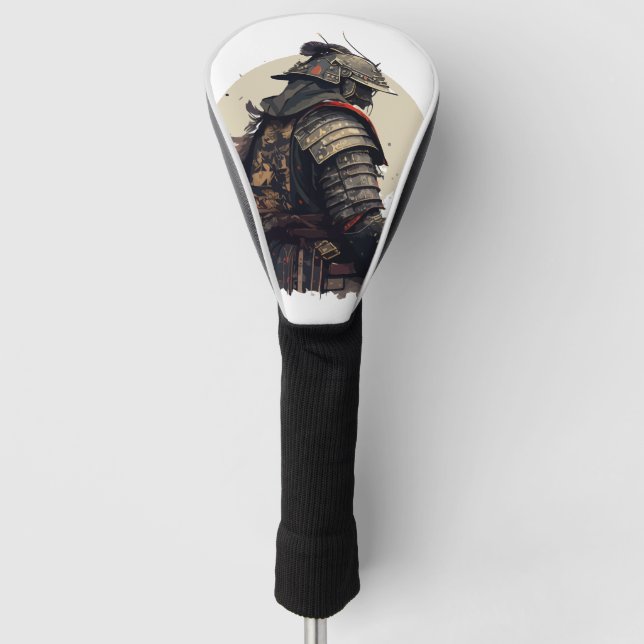 A detailed samurai illustration  golf head cover (Front)