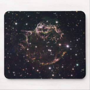 A detailed view at the tattered remains mouse mat