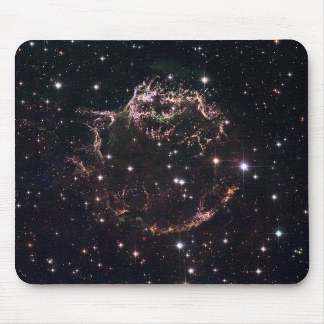 A detailed view at the tattered remains mouse mat (Front)