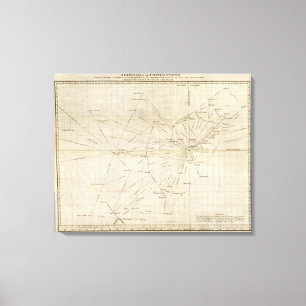 A diagram of the United States Canvas Print