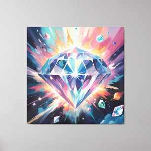 A diamond in space canvas print