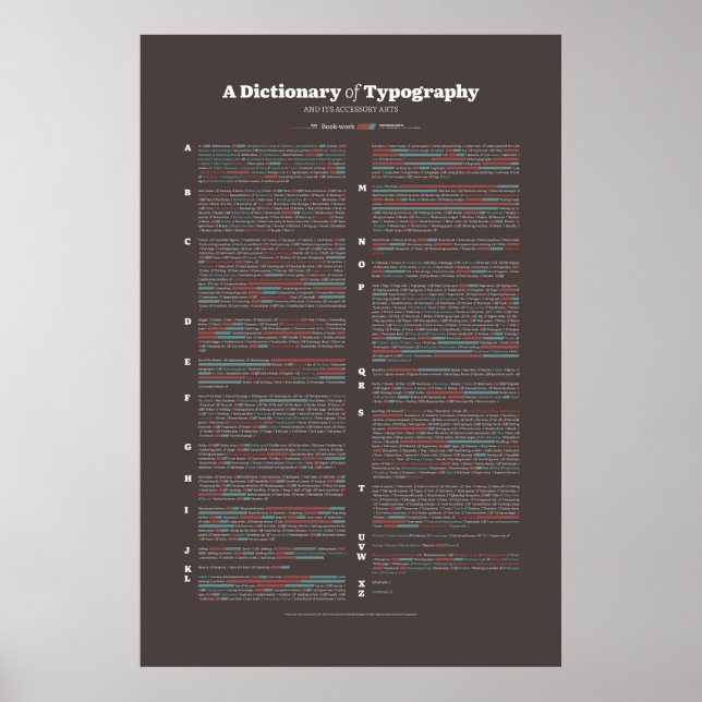 A Dictionary of Typography - All Words Poster (Front)