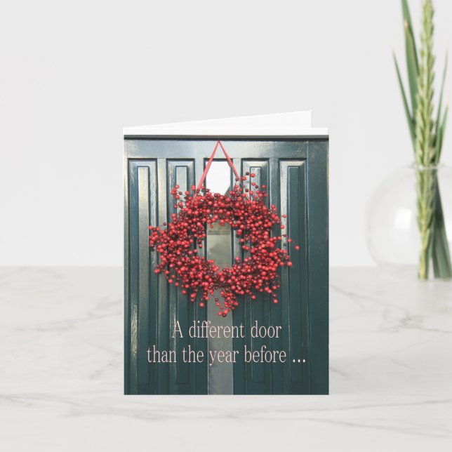 A Different door - New Address Holiday card (Front)
