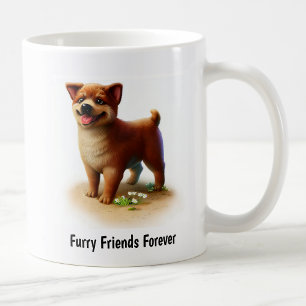 A Digital Painting of a Cute Australian Cattle Dog Coffee Mug
