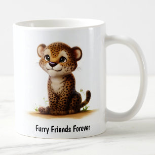 A Digital Painting of a Cute Cheetah Coffee Mug