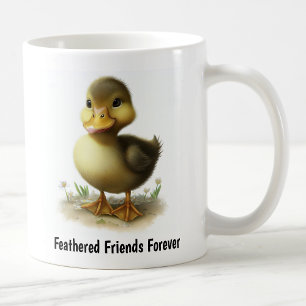 A Digital Painting of a Cute Duck Coffee Mug