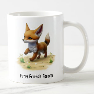 A Digital Painting of a Cute Jackal Coffee Mug