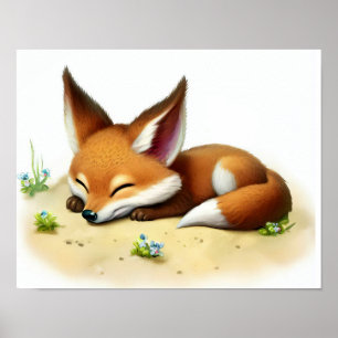 A Digital Painting of a Cute Jackal Poster