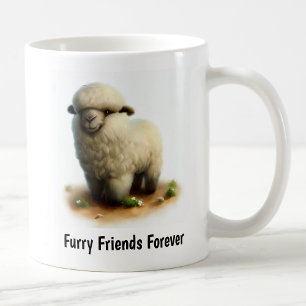A Digital Painting of a Cute Karakul Sheep Coffee Mug