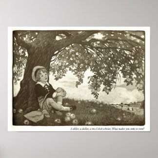 A Diller, A Dollar Nursery Rhyme Print