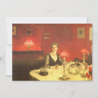 A Dinner Table at Night by John Singer Sargent Invitation