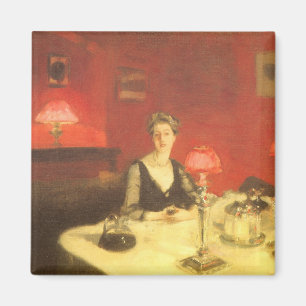 A Dinner Table at Night by John Singer Sargent Magnet