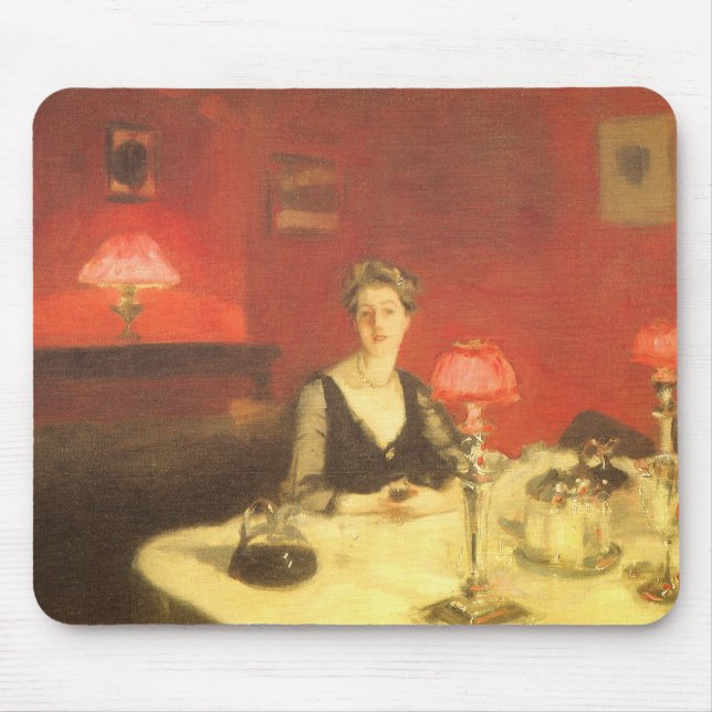 A Dinner Table at Night by John Singer Sargent Mouse Mat (Front)