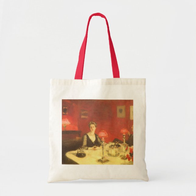 A Dinner Table at Night by John Singer Sargent Tote Bag (Front)