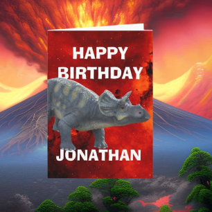 A Dino-Mite Birthday Awaits Card