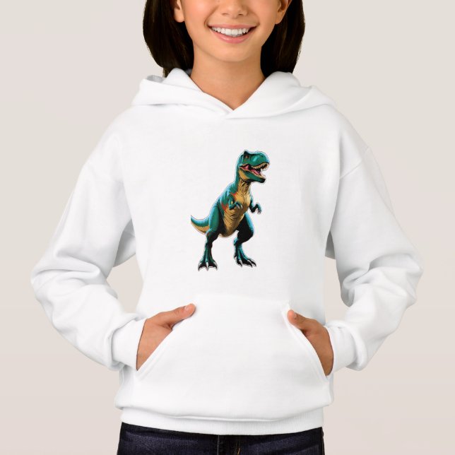 A dinosaur posing like a famous movie poster. (Front)