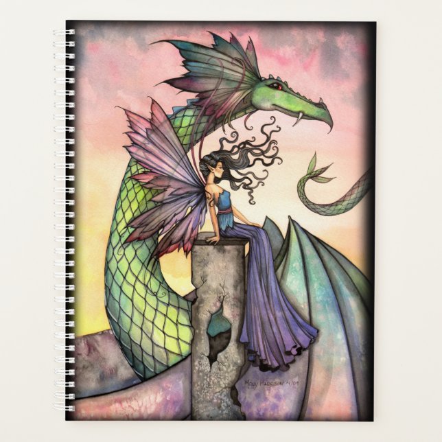 A Distant Place Fairy and Dragon Fantasy Art Planner (Front)