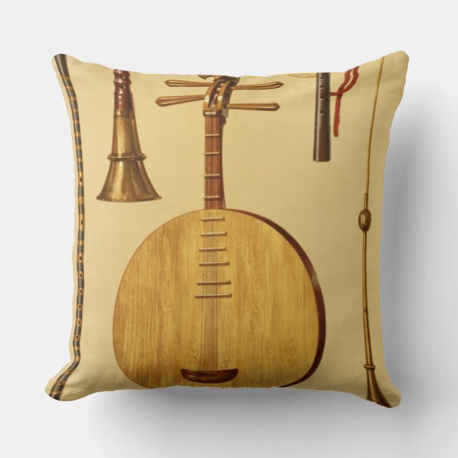 A dizi, a sona, a yueqin, Chinese, a Japanese hich Cushion (Front)