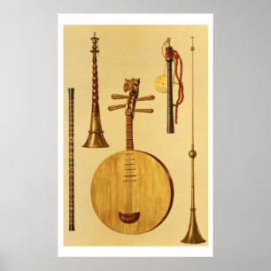 A dizi, a sona, a yueqin, Chinese, a Japanese hich Poster