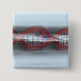 A DNA strand in a capsule 15 Cm Square Badge