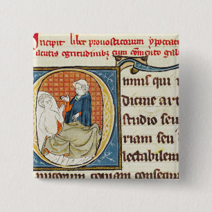 A Doctor Diagnosing a Patient 15 Cm Square Badge