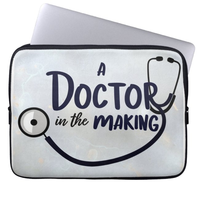 A doctor in the making laptop sleeve (Front)