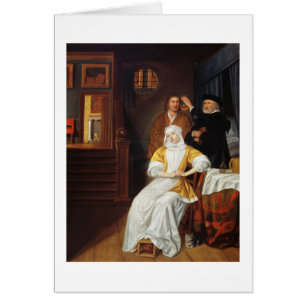 A Doctor Visiting a Young Lady in a Bedroom (oil o