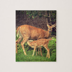 A doe and her fawn jigsaw puzzle