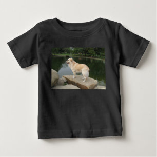 A Dog At A Pond Baby T-Shirt