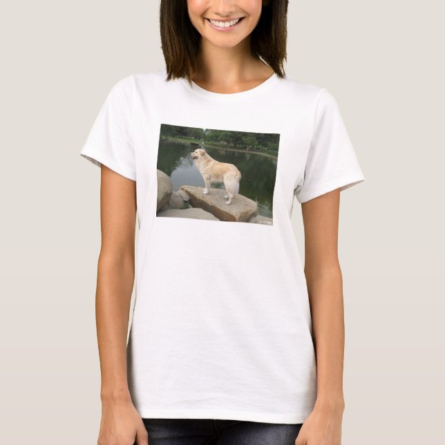 A Dog At A Pond T-Shirt (Front)