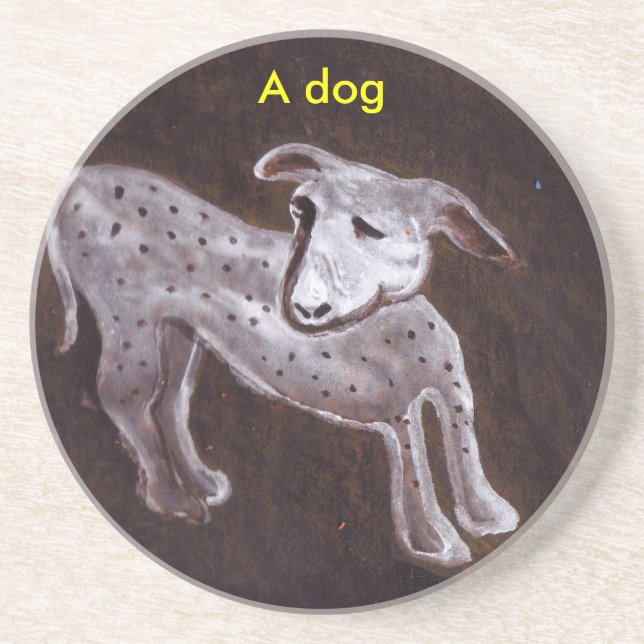 A dog, coaster (Front)