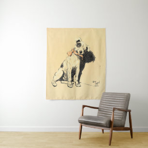 A Dog Day Pl 02 (1902) Cecil Charles Windsor Aldin Tapestry