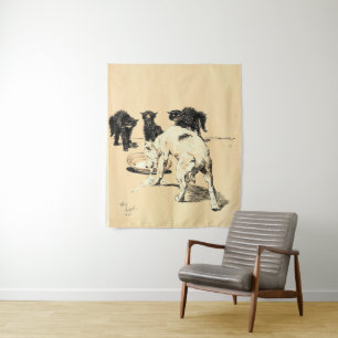 A Dog Day Pl 03 (1902) Cecil Charles Windsor Tapestry