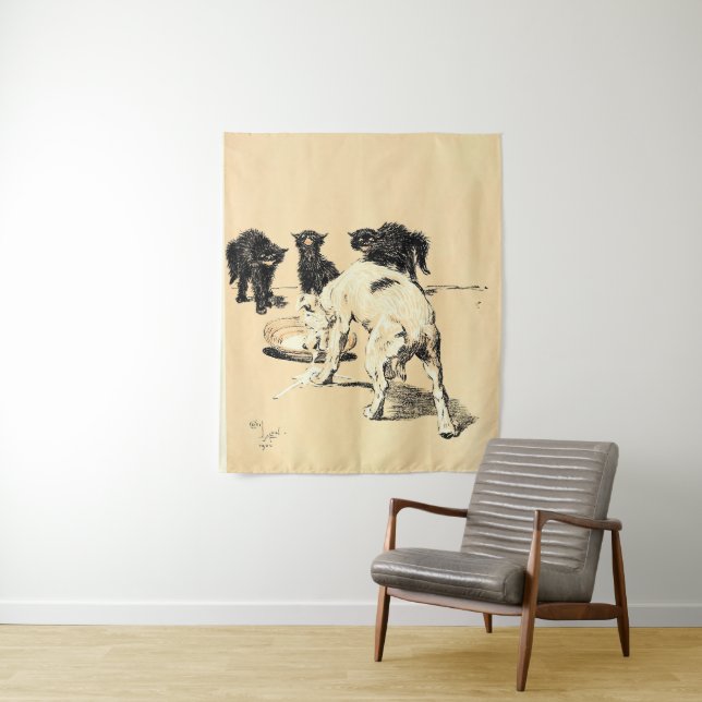 A Dog Day Pl 03 (1902) Cecil Charles Windsor Tapestry (In Situ)